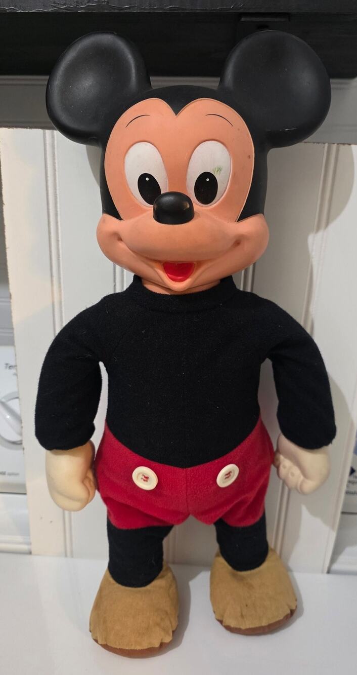 Vintage Disney MARCHING MICKEY MOUSE Walking 18" Doll 1975 Works